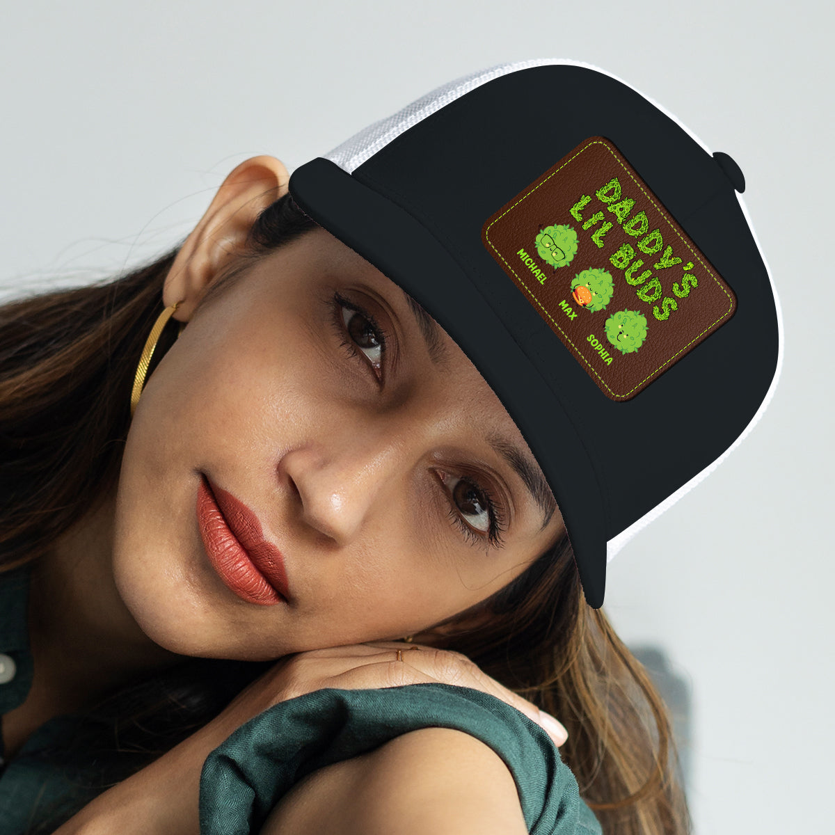 Dopest Dad Ever - Personalized Father Leather Patch Hat