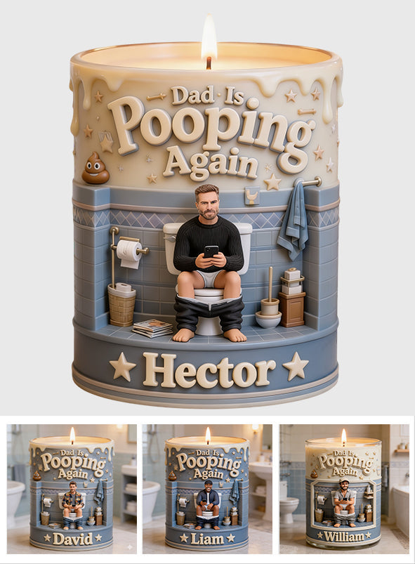 Custom Any Photo - Personalized Father Candle With Wooden Lid