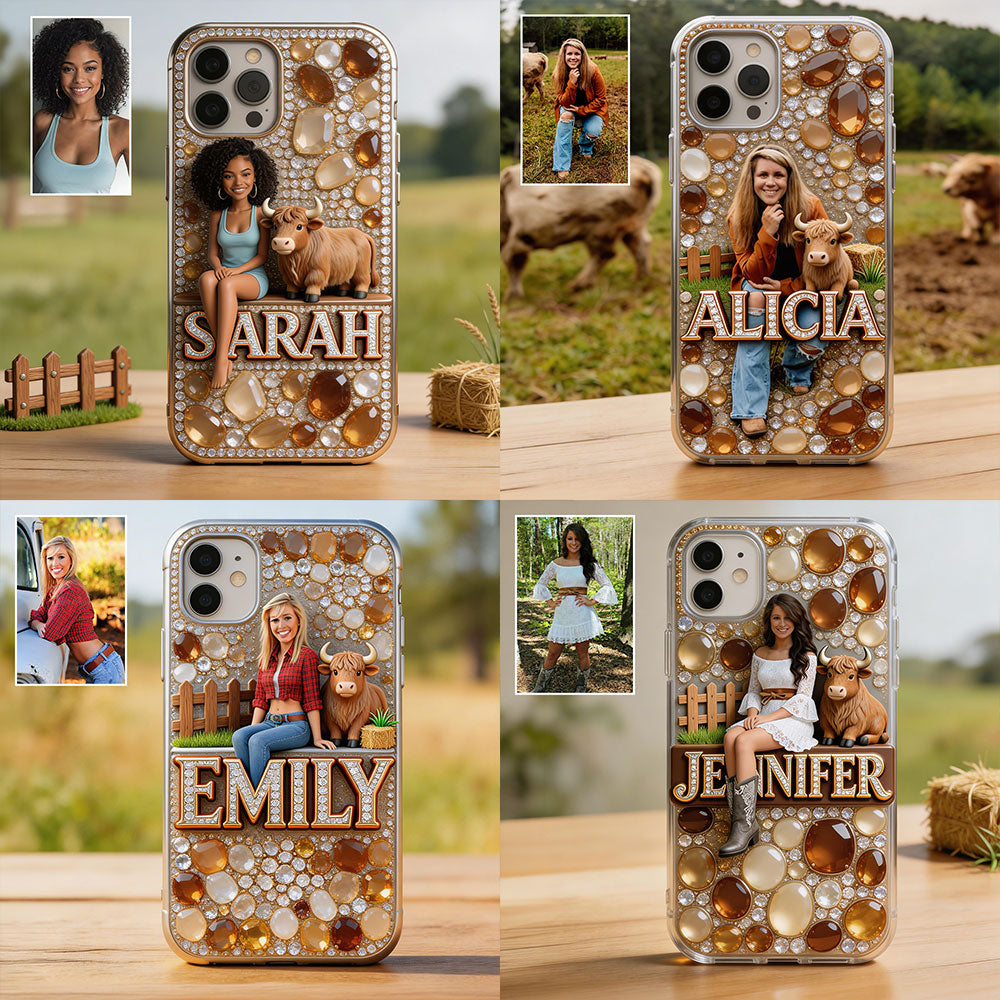 Just A Girl Who Loves Highland Cows - Personalized Highland Cow Full Print Phone Case