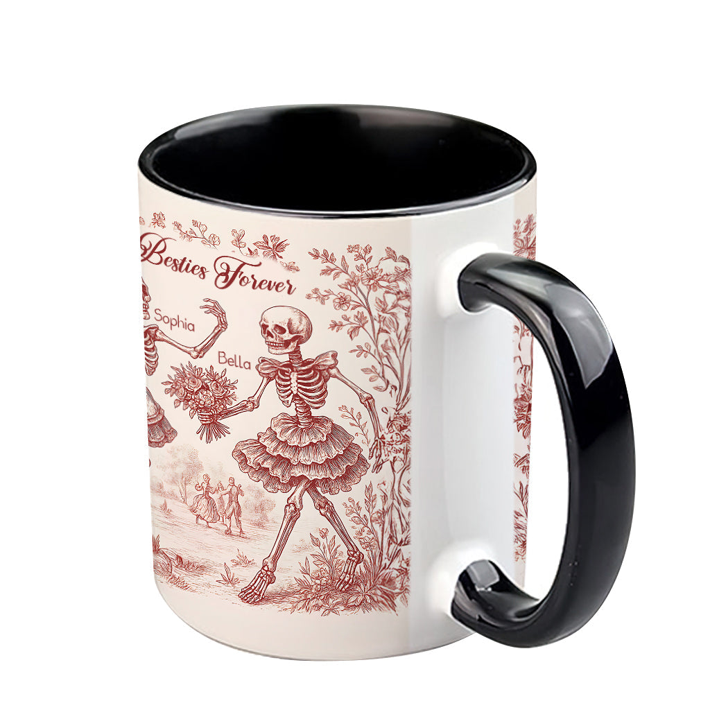 Bestie Forever Toile de Jouy - Personalized Bestie Accent Mug