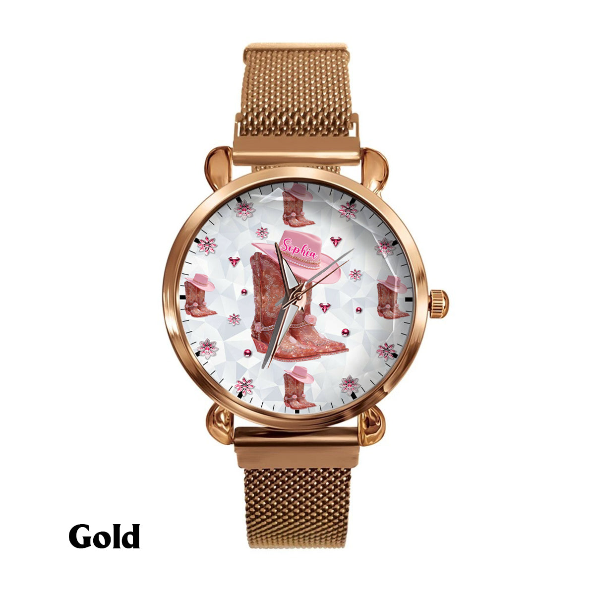 Floral Cowgirl - Personalized Cowgirl Women Hand Watch