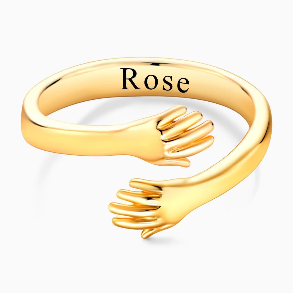Engraved Hugging Hands - Personalized Engraved Hugging Hands