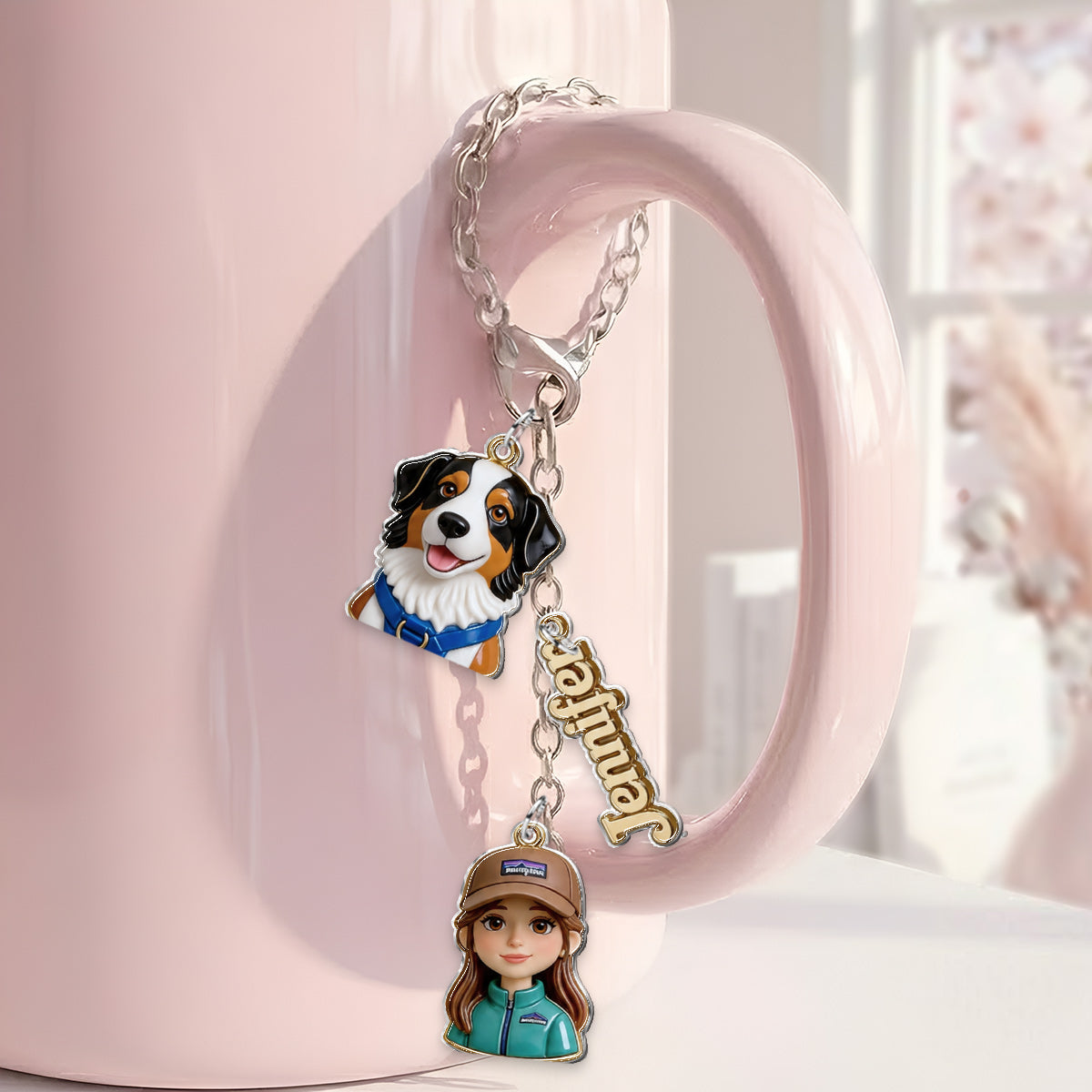 Just A Girl Who Loves Dogs - Personalized Dog Dangling Charms
