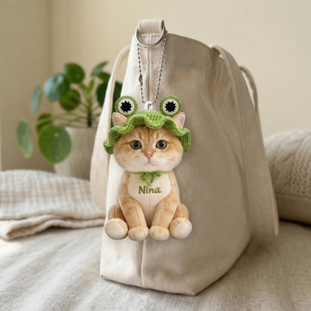 Always By My Side - Personalized Cat Plush Keychain