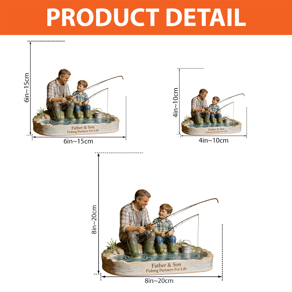 Fishing Partners For Life - Personalized Fishing Custom Shaped Acrylic Plaque
