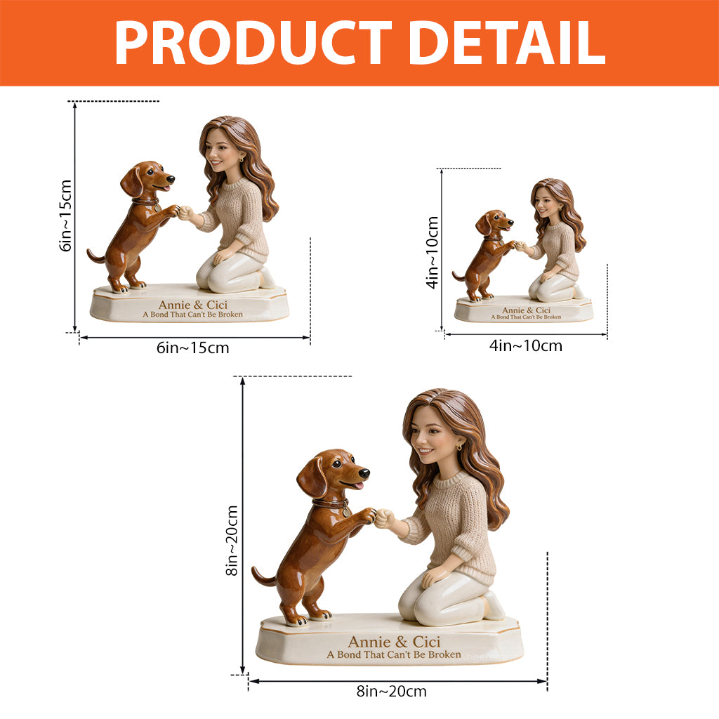 A Bond That Can't Be Broken - Personalized Dog Custom Shaped Acrylic Plaque