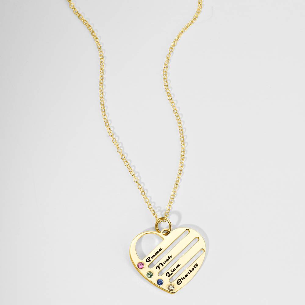 This Is Us - Personalized Family S925 Silver Birthstone Heart Name Necklace