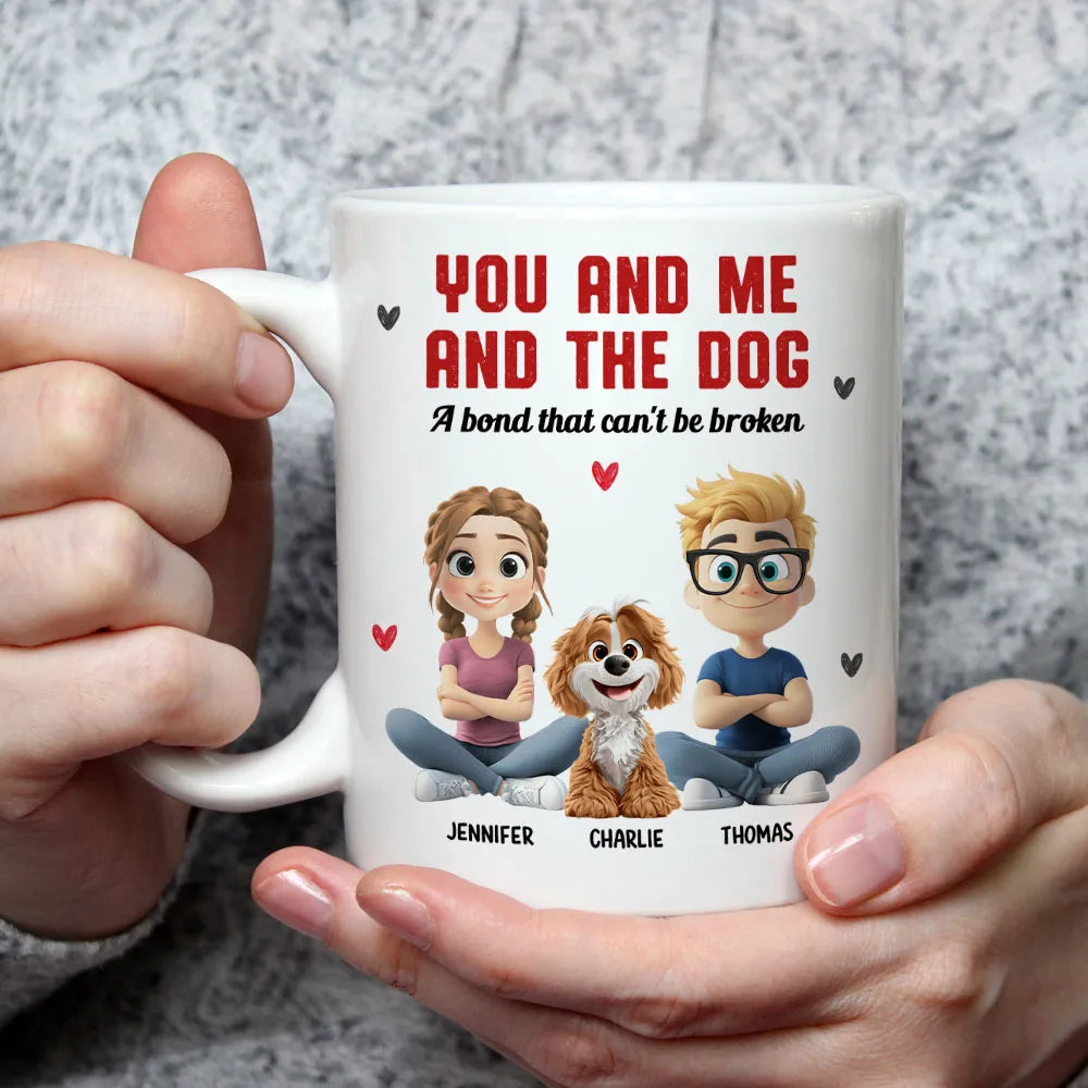 You and Me and the Dog – Custom Mug | A Bond That Can’t Be Broken