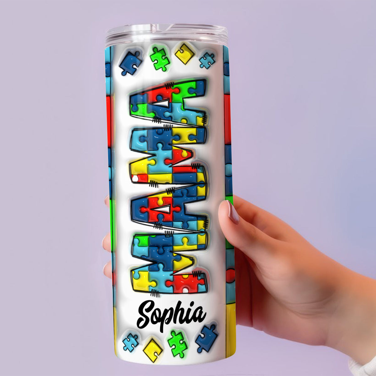 Autism Awareness - Personalized Autism Awareness Skinny Tumbler