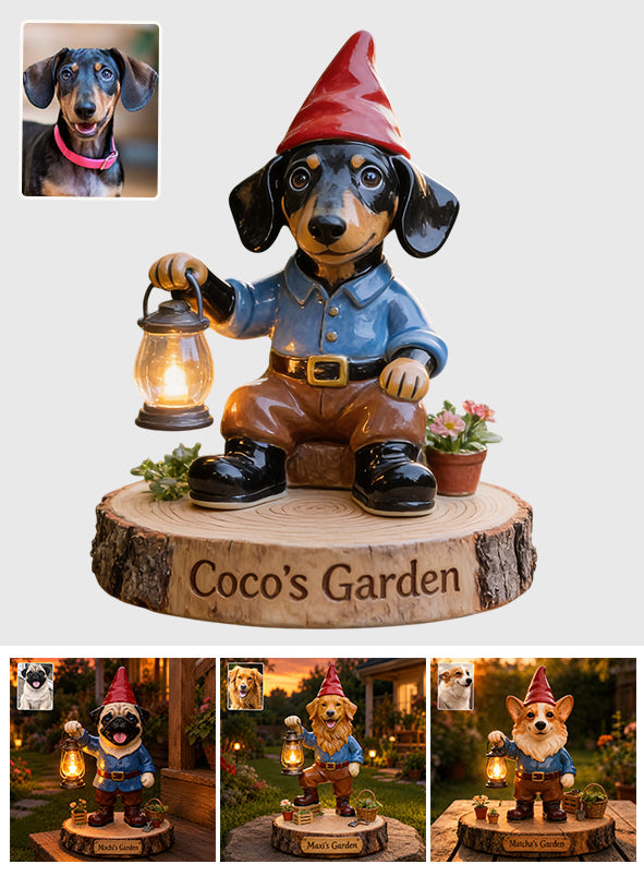 Garden Guardian - Personalized Dog Solar Acrylic Light