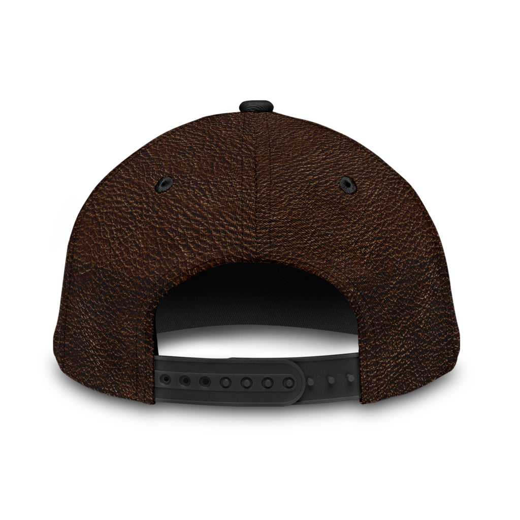Don't Judge Leather Pattern Print Autism Awareness Classic Cap 0622