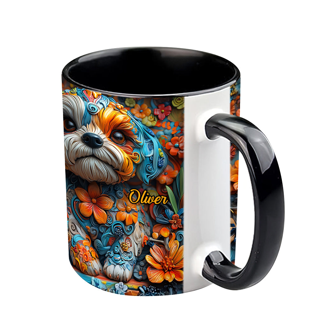Colorful Shih Tzu Dreams - Personalized Dog Accent Mug