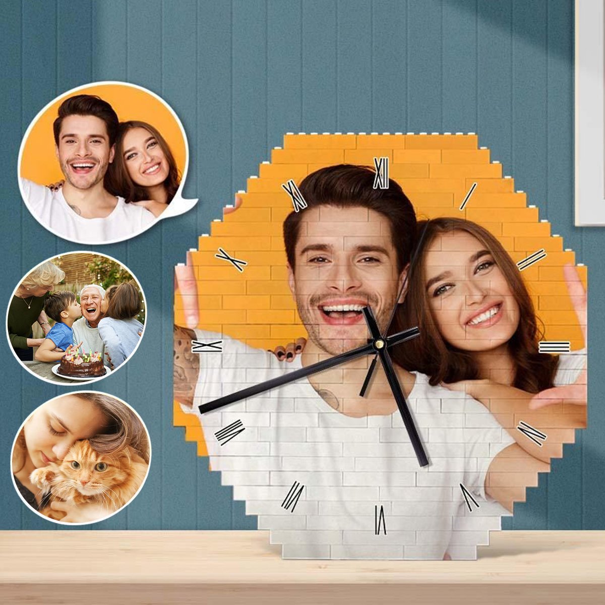 Any Photo - Personalized Brick Clock