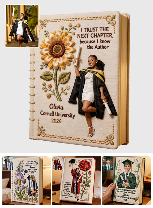Floral Graduation - Personalized Graduation Leather Journal