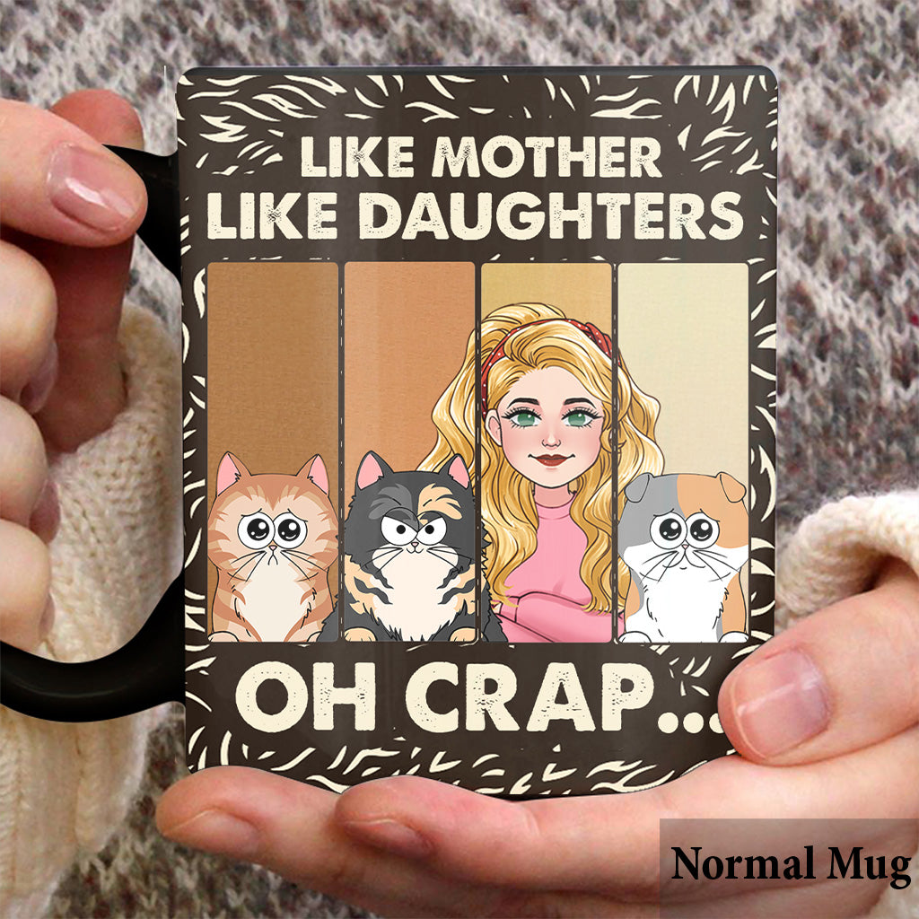 Like Mother Father Like Daughter Son Cats Dogs Pet Lover - Personalized Cat Mug