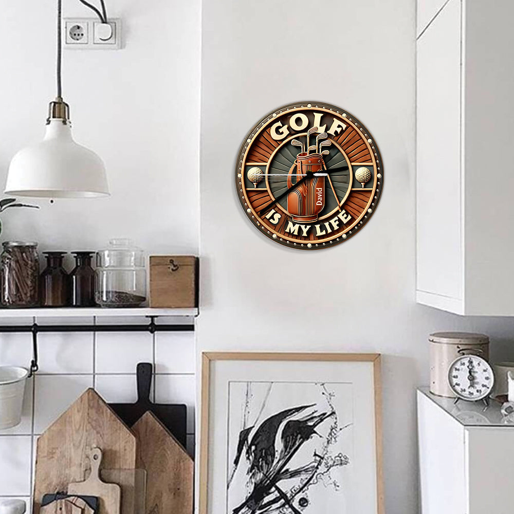 Golf Is My Life - Personalized Golf Wall Clock