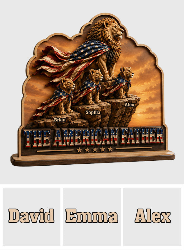 Best Dad/Grandpa In The Wild - Personalized Father 2 Layered Big Freestanding