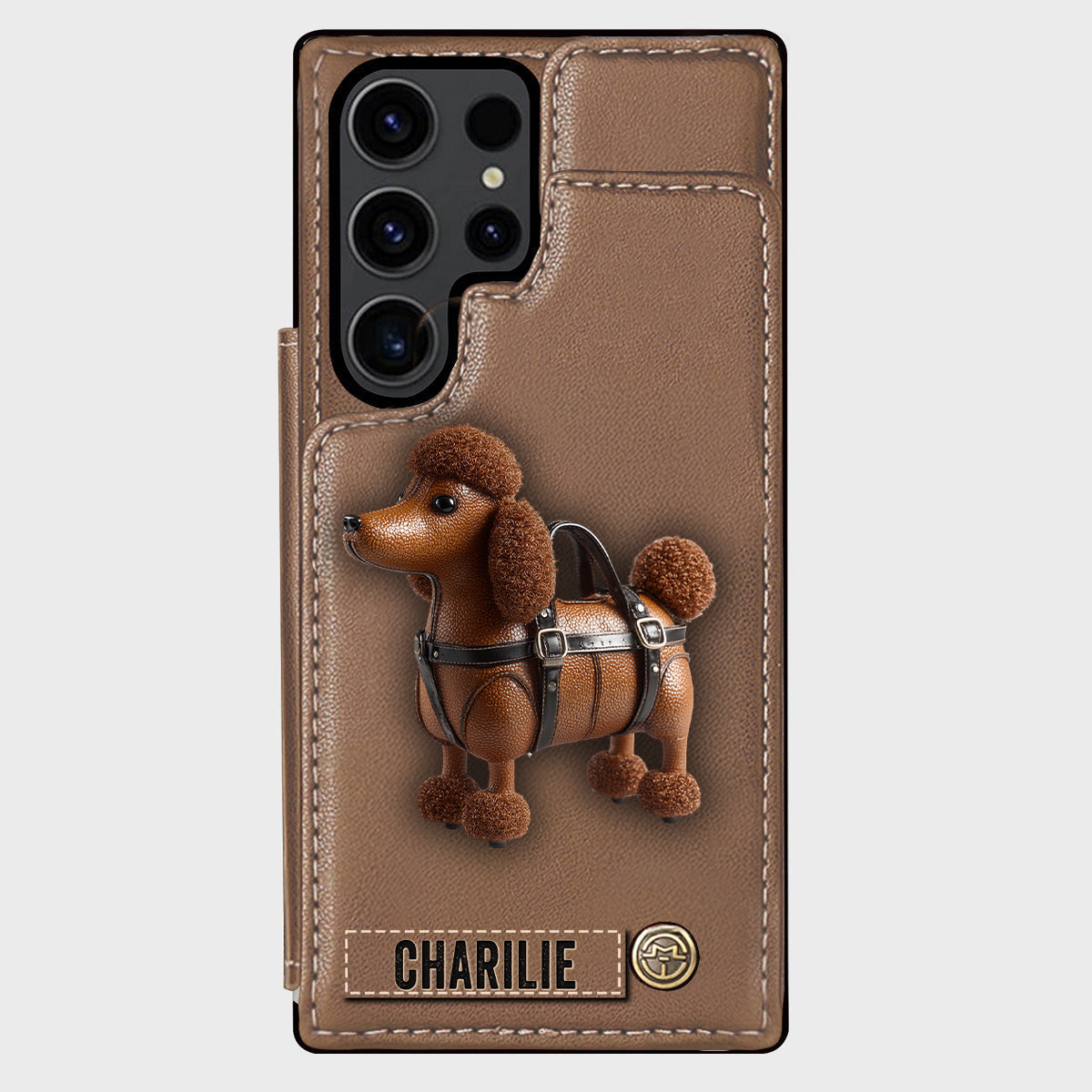 Cute Poodle - Personalized Dog Wallet Phone Case