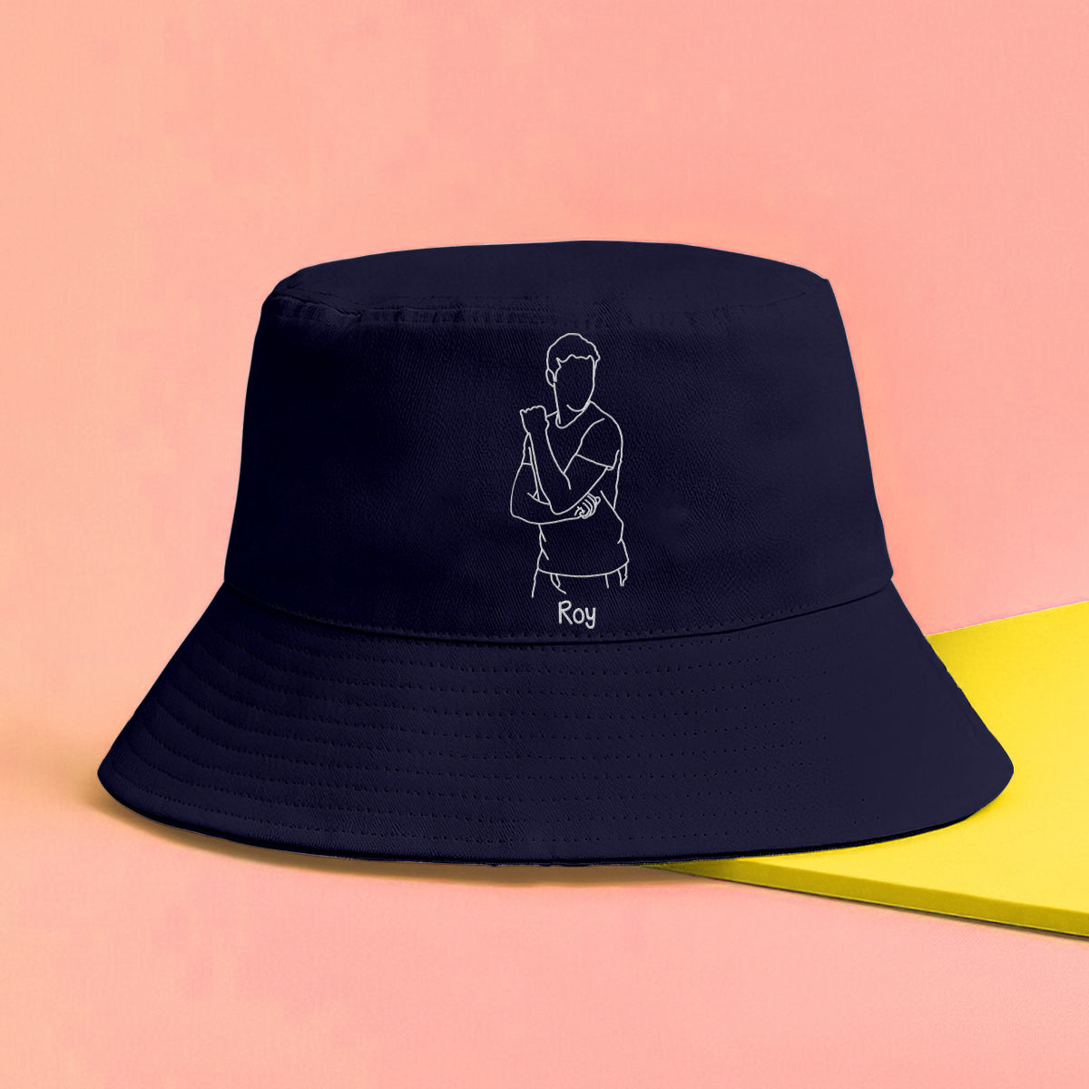 Custom Photo - Personalized Son Embroidered Bucket Hat