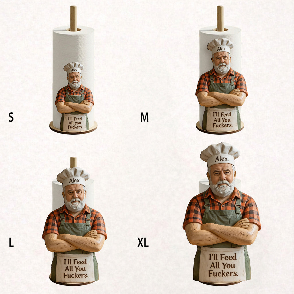 Best Chef In The World - Personalized Father Paper Towel Stand