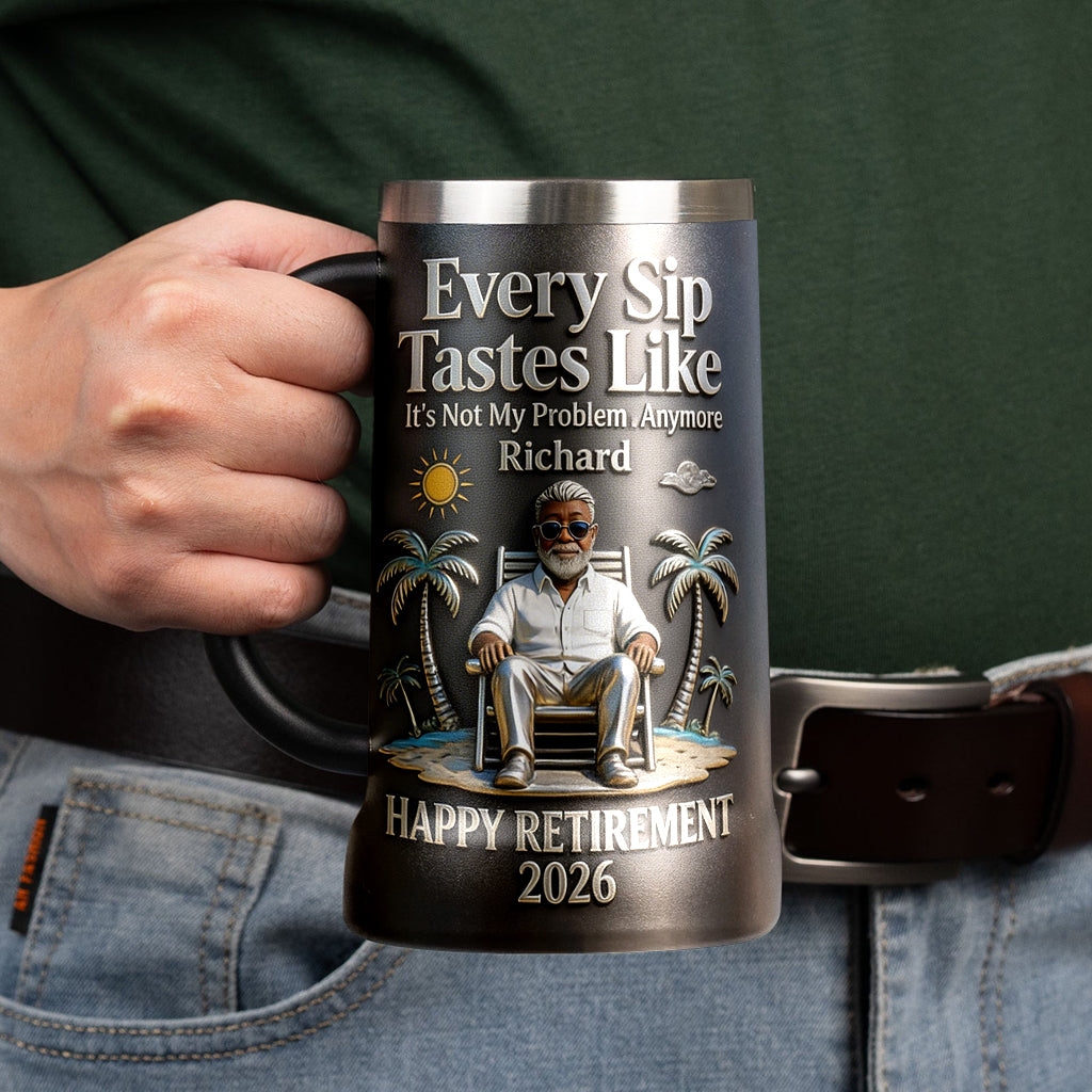 Happy Retirement - Personalized Retired Beer Stein