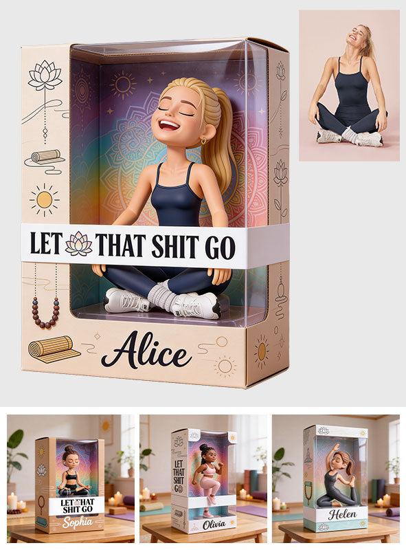 Let That Sh*t Go - Personalized Yoga Custom Shaped Acrylic Plaque