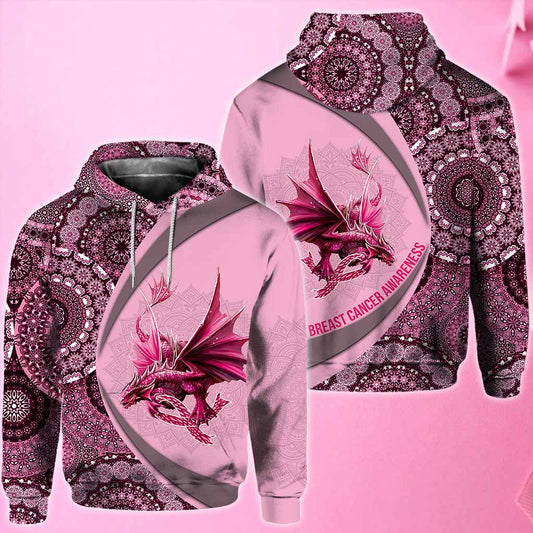 Breast Cancer Awareness All Over T-shirt and Hoodie