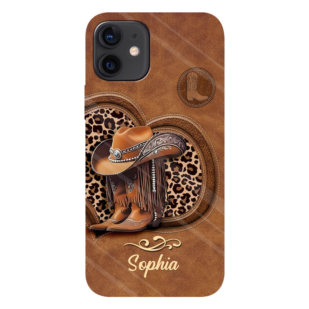 Cowgirl Boots - Personalized Cowgirl Full Print Phone Case