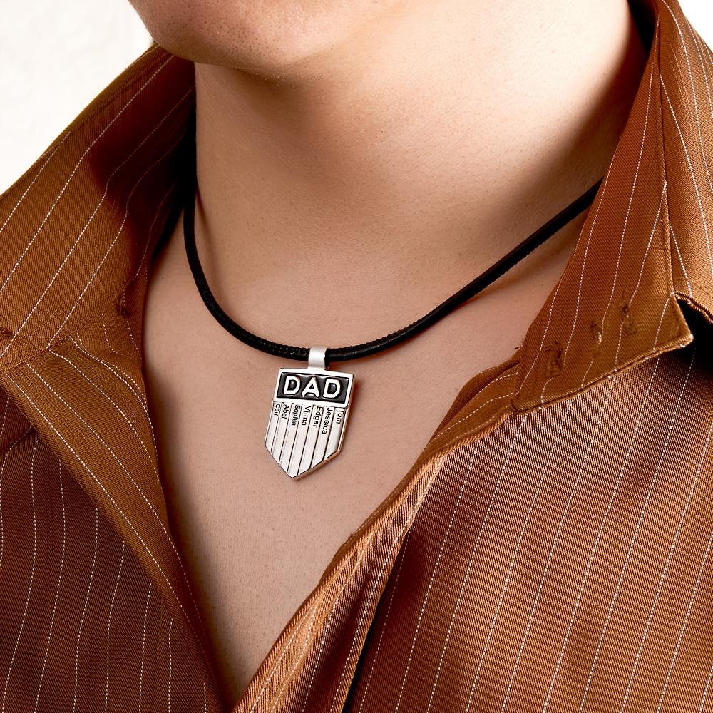 Best Dad Ever - Personalized Father Engraved Necklace