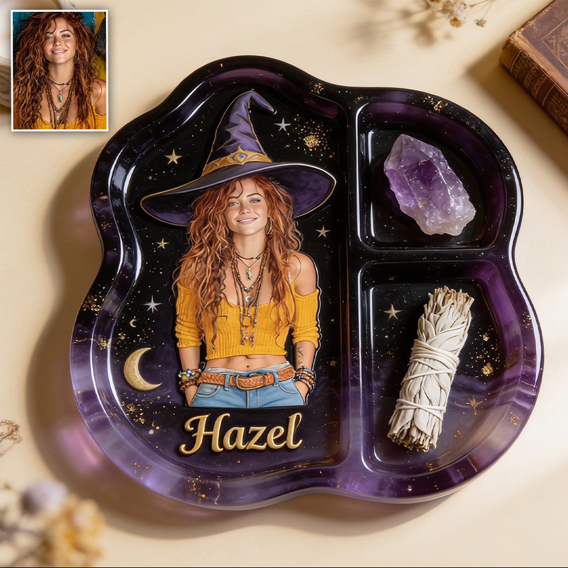 Enchanted - Personalized Witch Catch-All Tray
