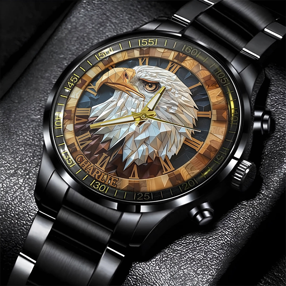 Geometric Eagle - Personalized Bald Eagle Hand Watch