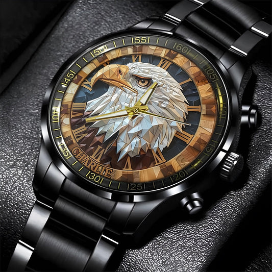 Geometric Eagle - Personalized Bald Eagle Hand Watch