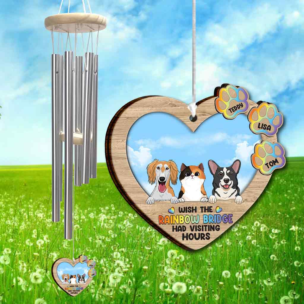 Wish The Rainbow Bridge Had Visiting Hours - Personalized Dog Wind Chime