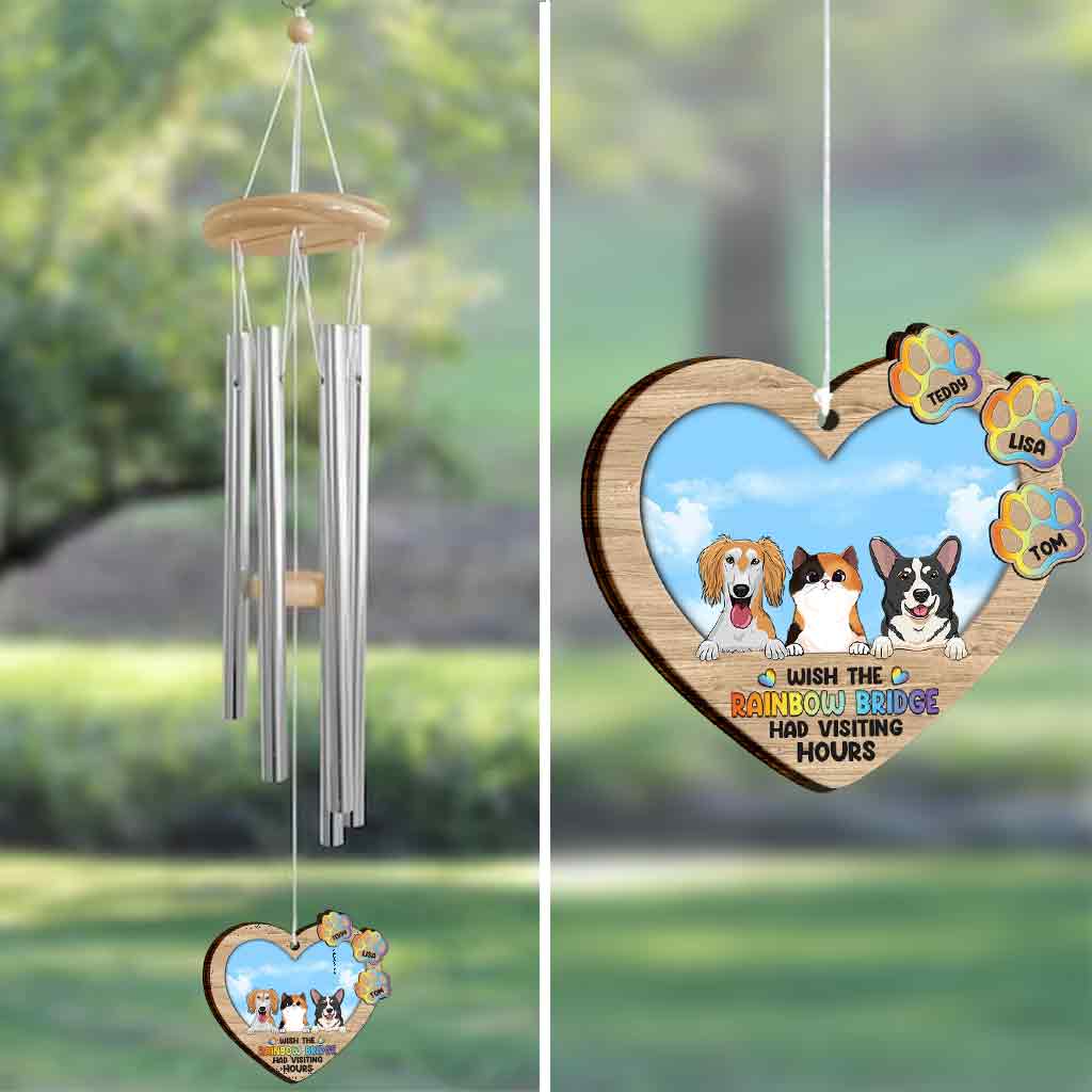 Wish The Rainbow Bridge Had Visiting Hours - Personalized Dog Wind Chime
