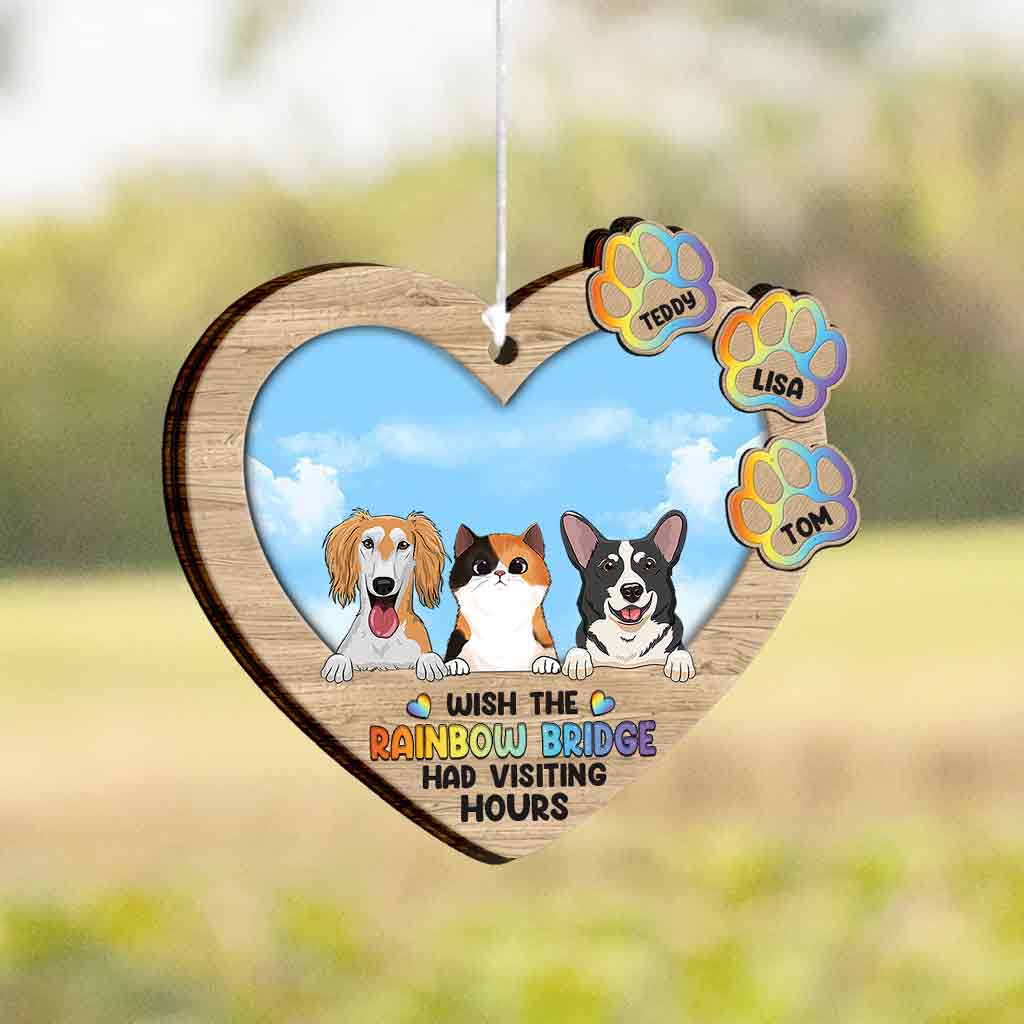 Wish The Rainbow Bridge Had Visiting Hours - Personalized Dog Wind Chime