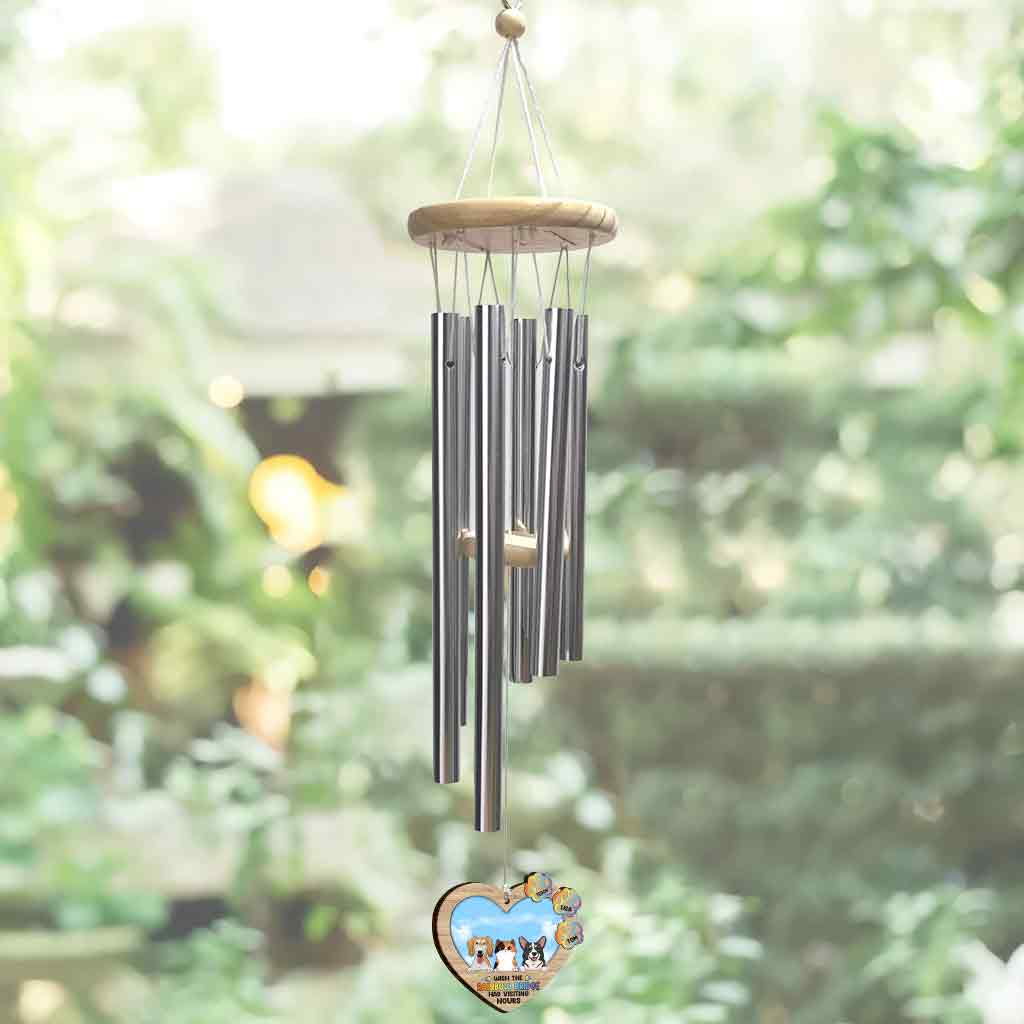 Wish The Rainbow Bridge Had Visiting Hours - Personalized Dog Wind Chime