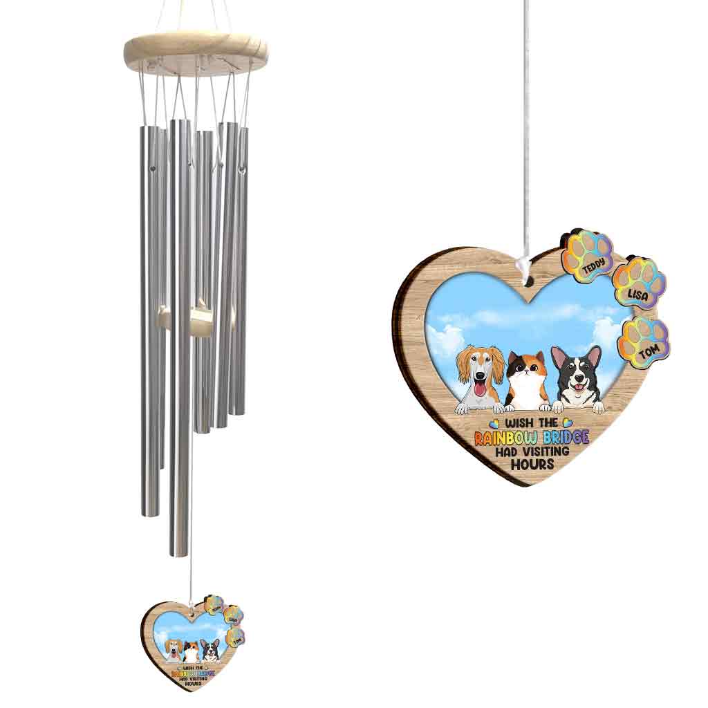 Wish The Rainbow Bridge Had Visiting Hours - Personalized Dog Wind Chime