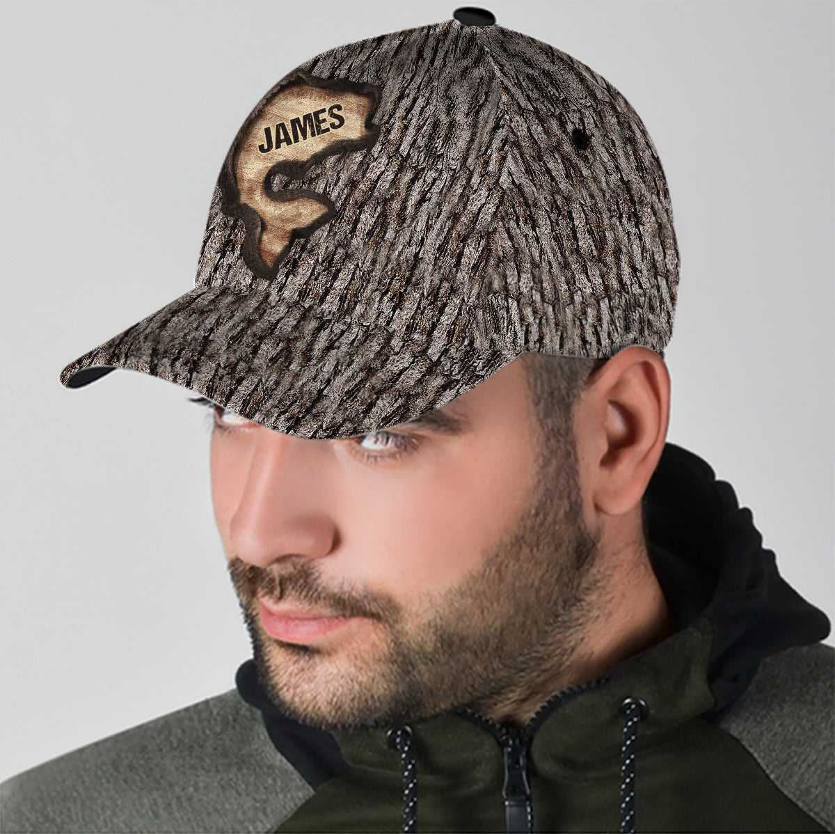 Love Fishing Tree Carving - Personalized Fishing Classic Cap