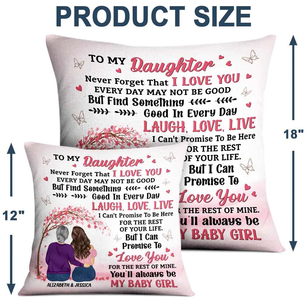 Family-Themed Square Pillow – Personalized Design for Mother’s Day, Birthdays, Celebrating Mother-Daughter Bond