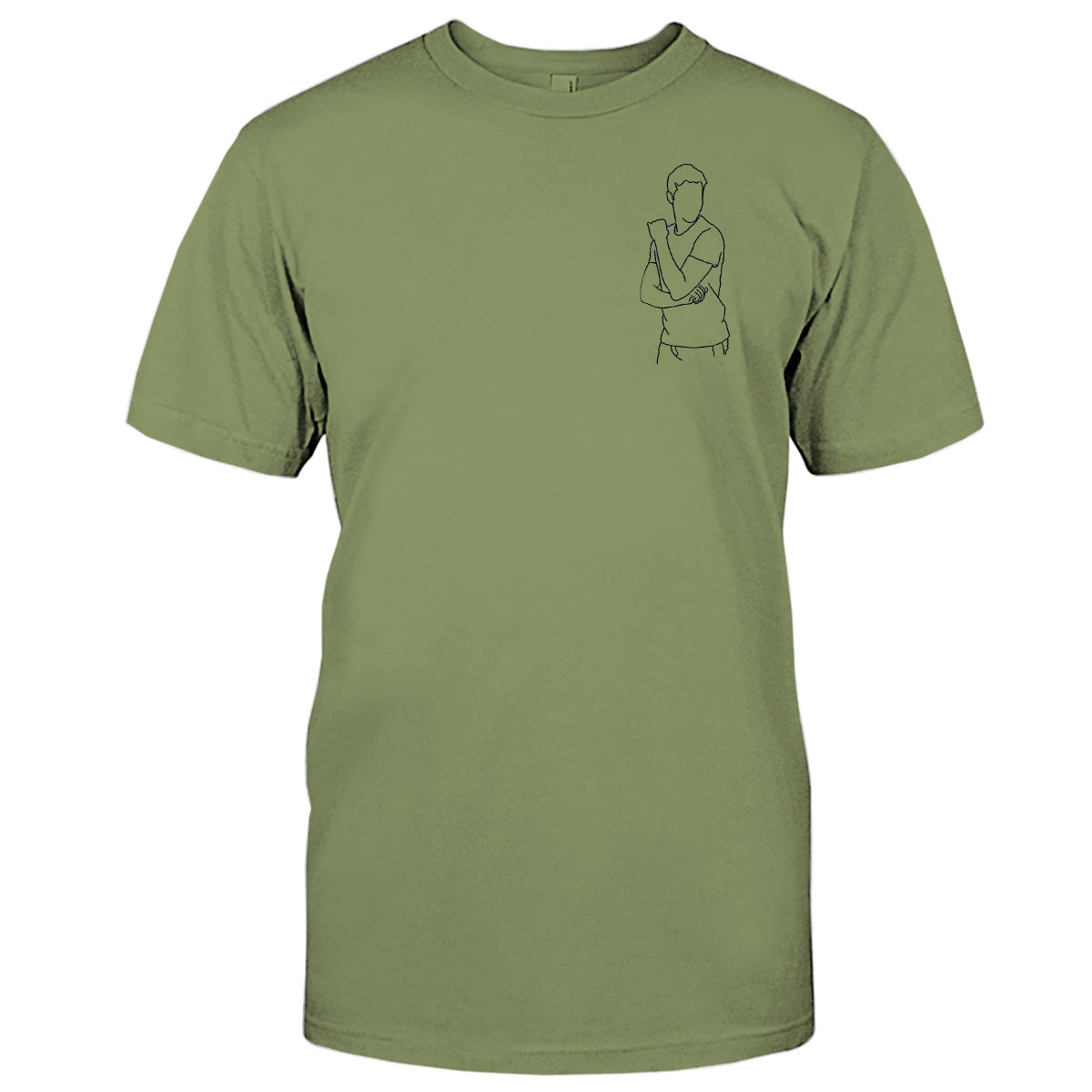 Custom Line Art - Personalized Son Embroidered T-shirt