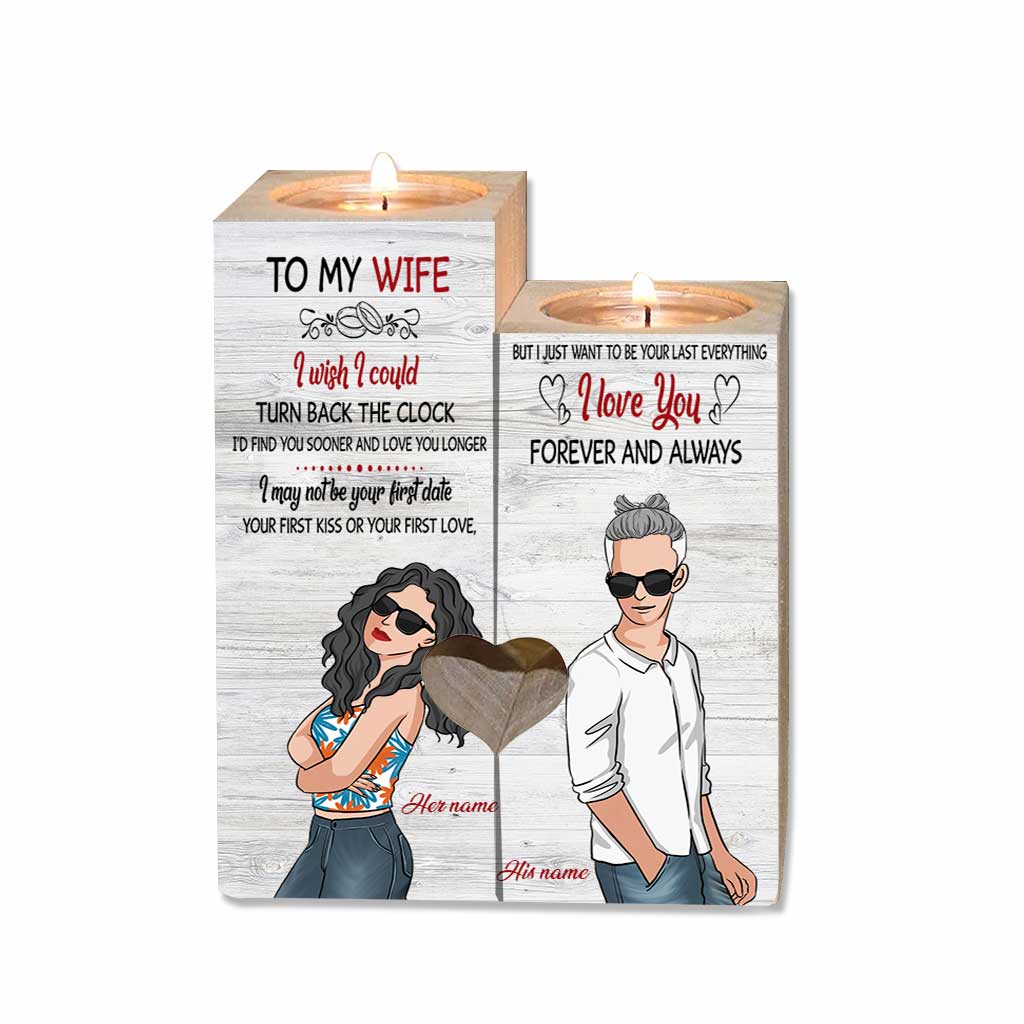 To My Wife - Personalized Couple Candle Holder