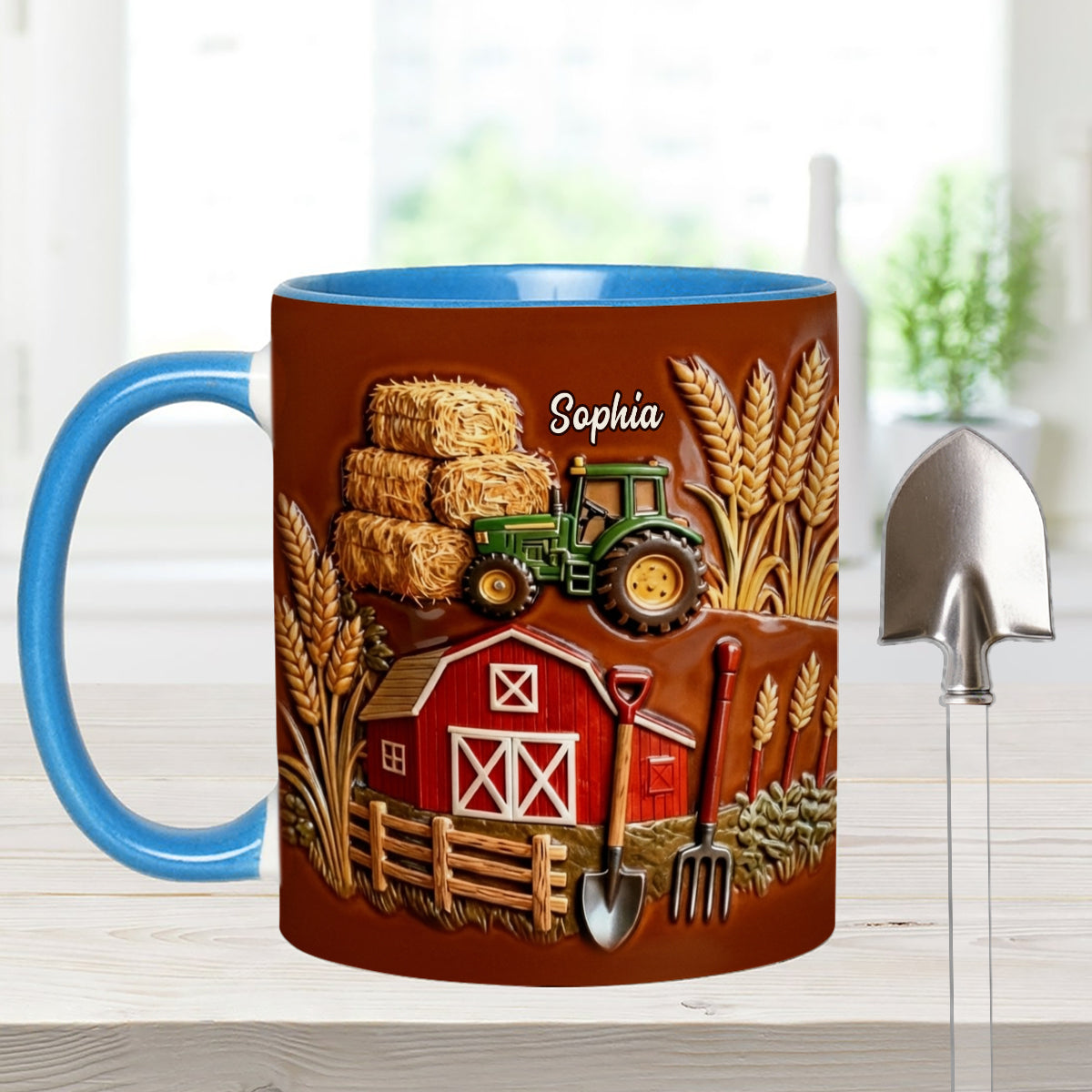 Farmer Life - Personalized Farmer Set Accent Mug with Acrylic Stirrers