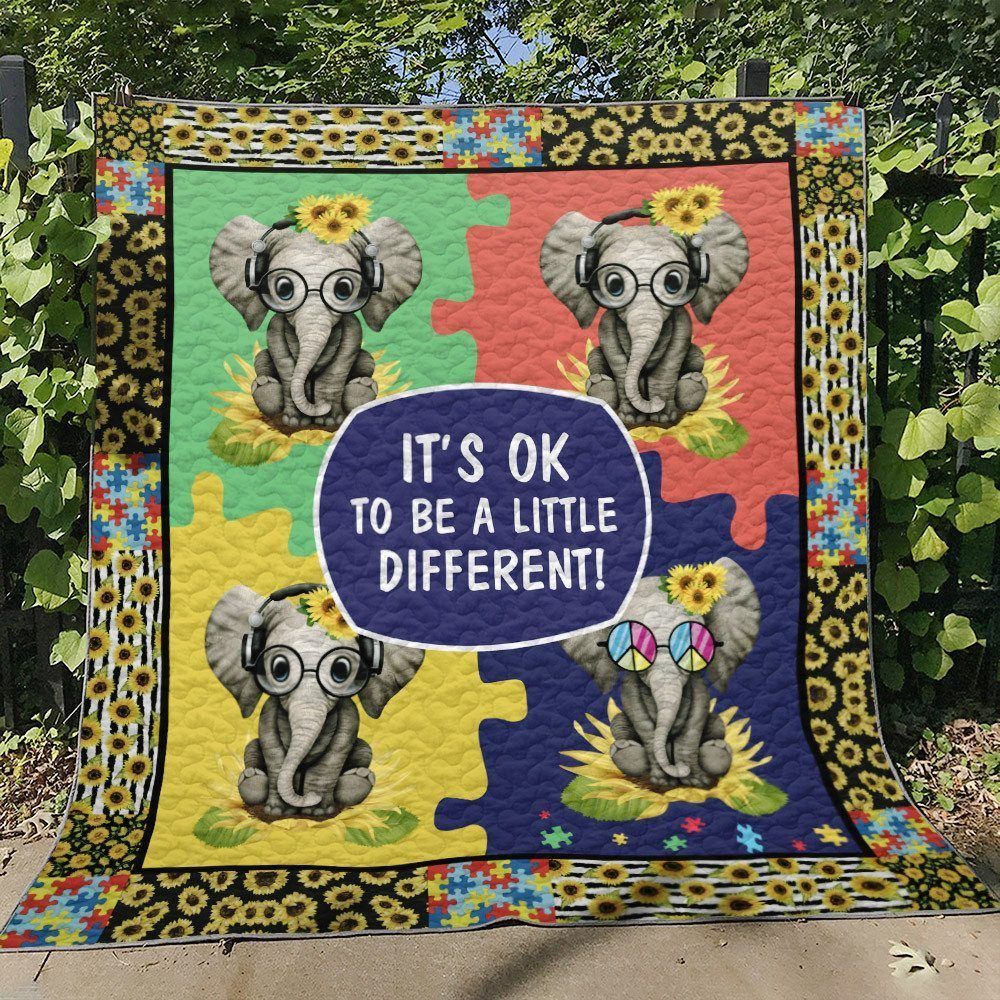 Elephant Autism - Autism Awareness Quilt 0921