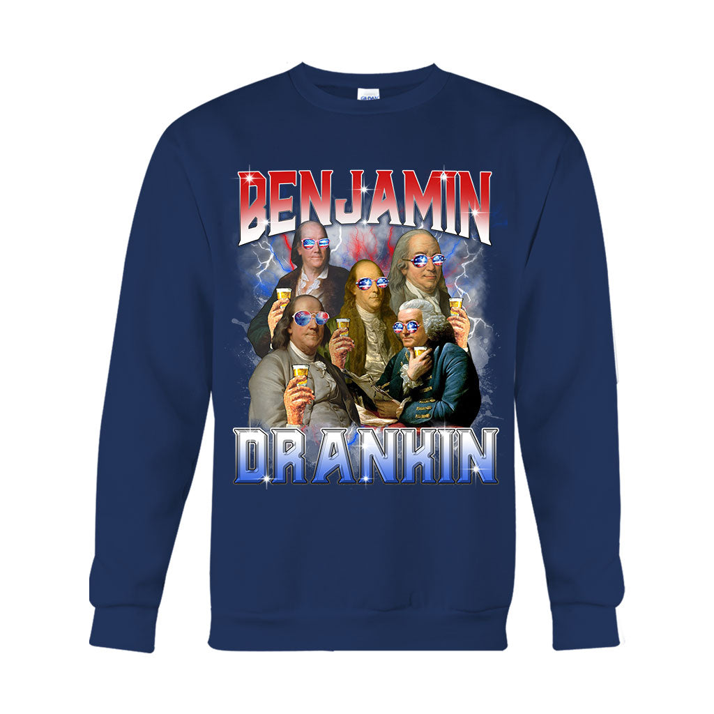 Benjamin Drankin Bootleg Rap Vintage Style - Patriot T-shirt And Hoodie