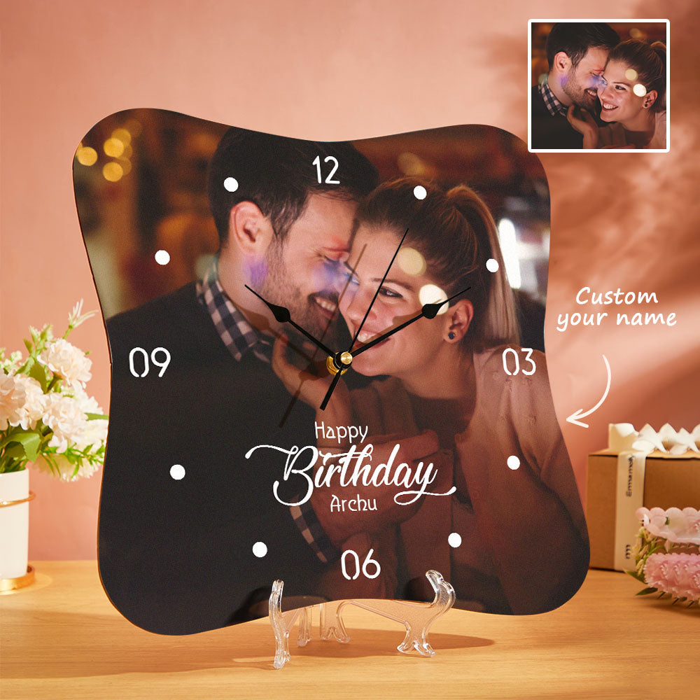 Custom Photo Clock - Personalized Birthday Clock
