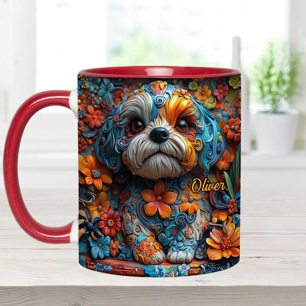 Colorful Shih Tzu Dreams - Personalized Dog Accent Mug