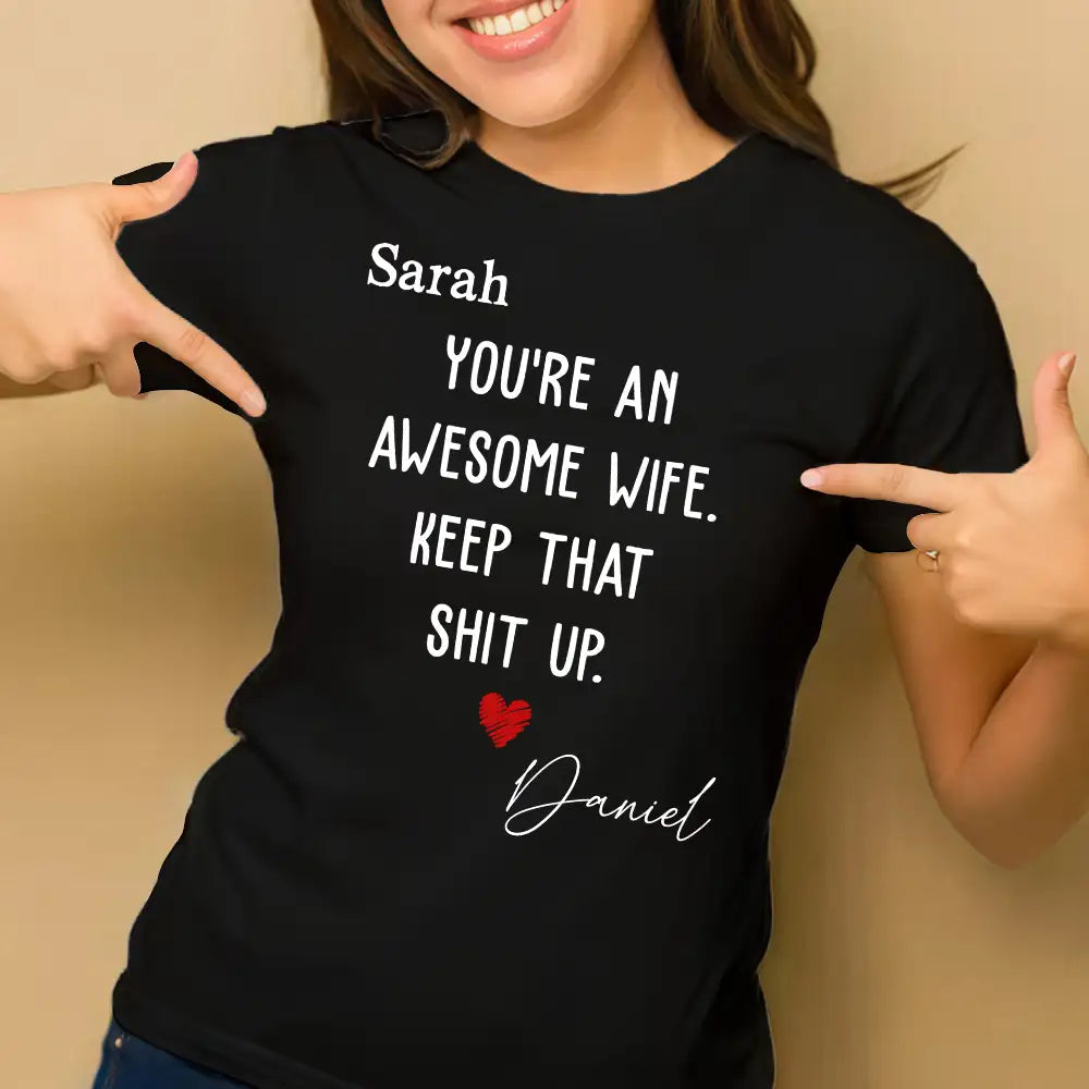 You're an Awesome Wife Custom White Ceramic Mug – Personalized Gift for Her from Husband