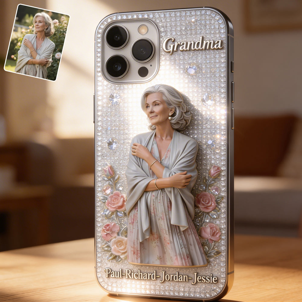 Forever Loved Grandma Diamond - Perfect Mother's Day Gift - Personalized Grandma Full Print Phone Case