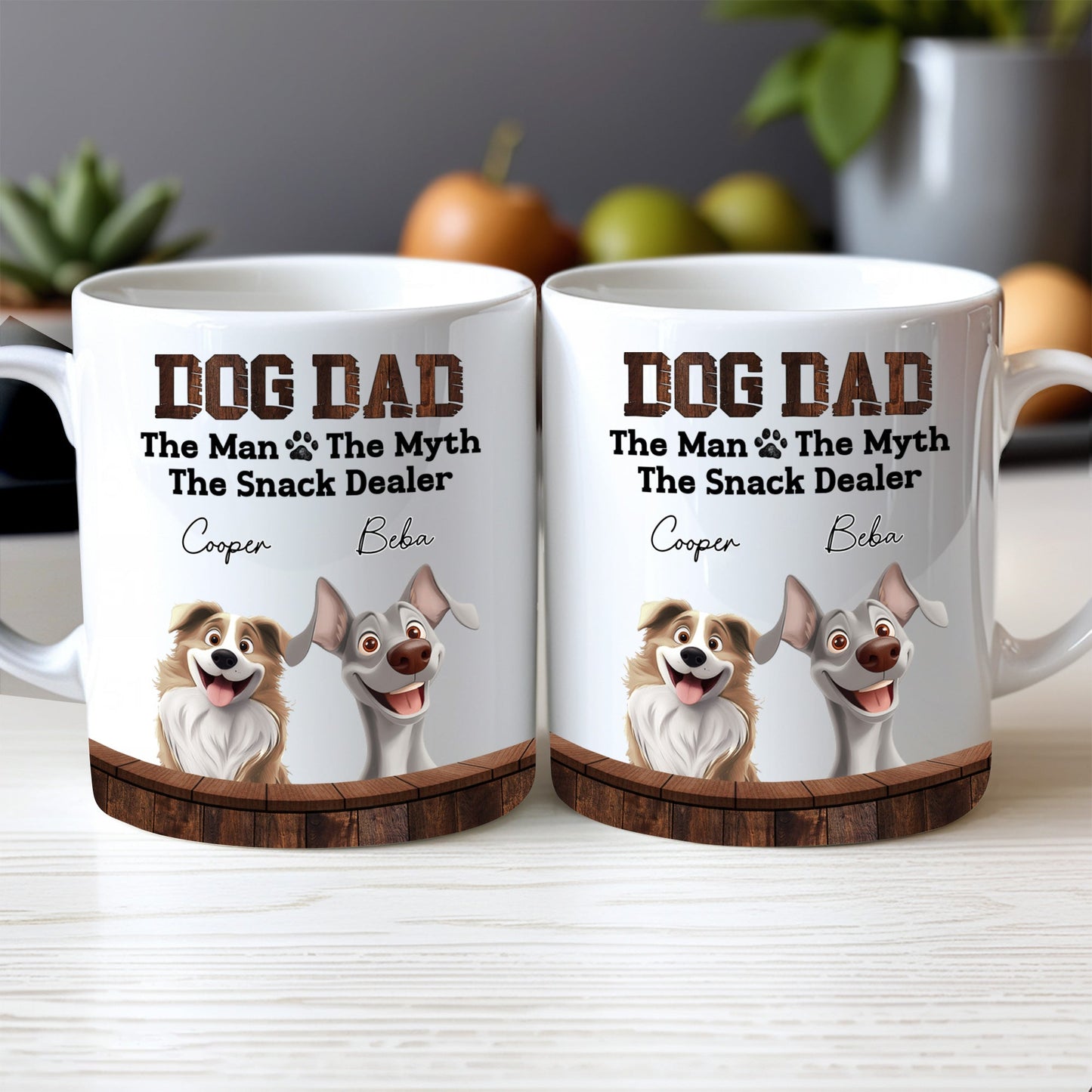 Dog Mum - The Myth, The Snack Dealer' Themed Mug – White Ceramic, Ideal Gift for Pet Lovers on Mother’s Day or for Home Use