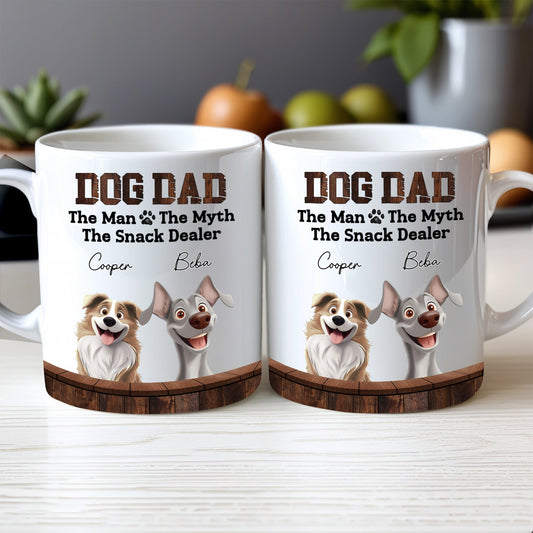 Must-Have Mug for Dog Dads - Custom White Ceramic Mug - Ideal Gift for Couples, Families on Valentine’s or Father’s Day